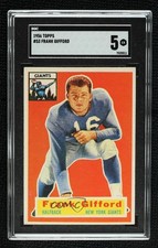 1956 Topps Frank Gifford #53 SGC 5 HOF qf4