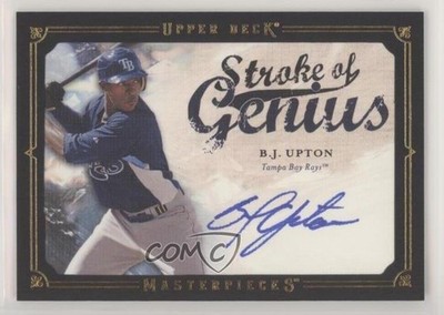 2008 Upper Deck Masterpieces Stroke of Genius BJ Upton #SG-BU Auto 0j5