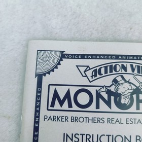 Monopoly Instruction Manual Only Nintendo NES