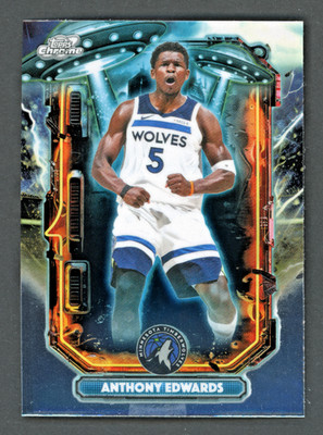 2025-26 Topps Chrome Cosmic Anthony Edwards Extra Terrestrial Base Insert #ET-2