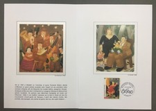 France,2002, Encart Cérès, 1ᵉʳ jour du timbre N°3482 Tableaux Fernando BOTERO