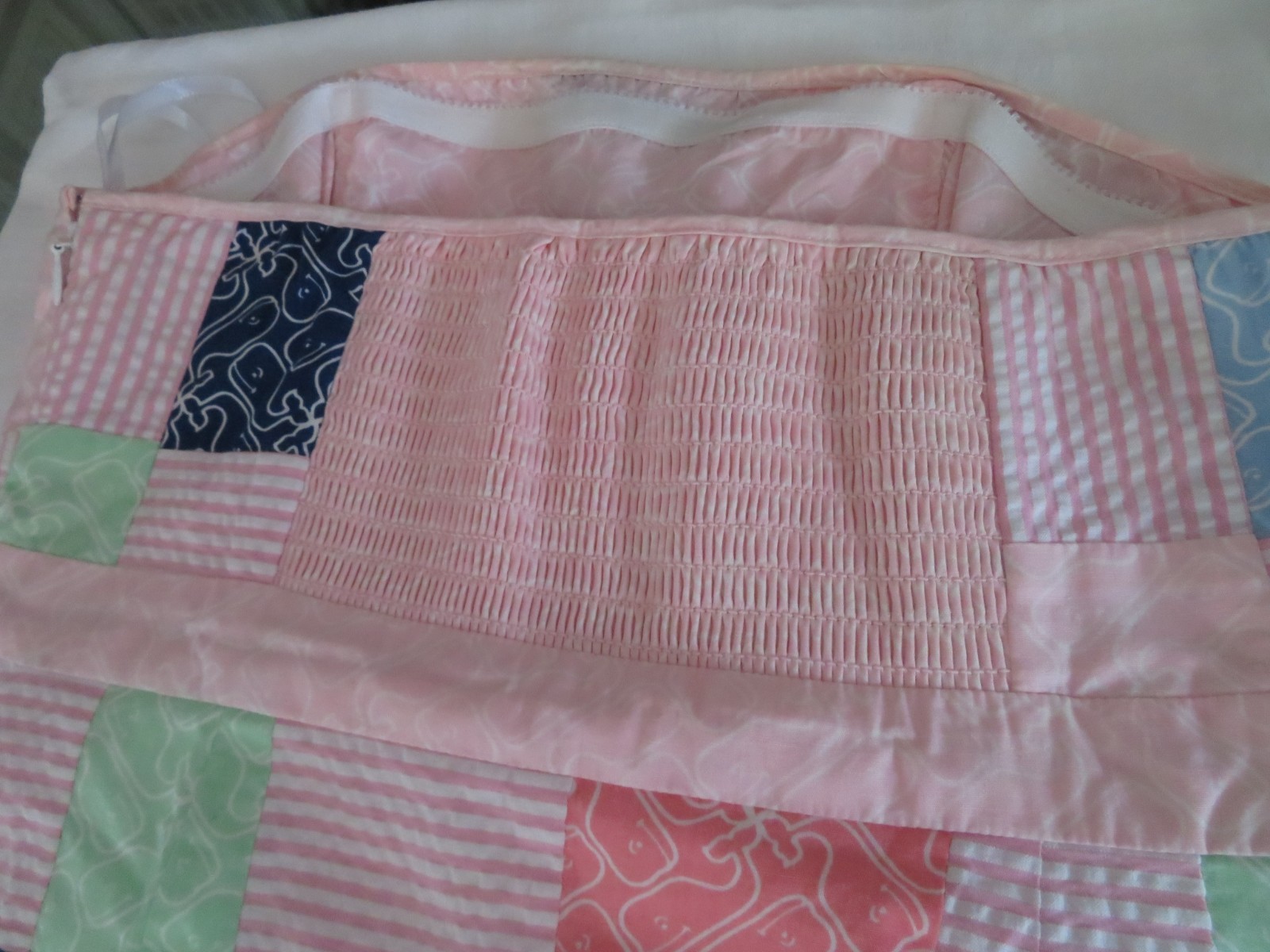 Vineyard Vines Strapless Patchwork 100% Cotton Be… - image 5