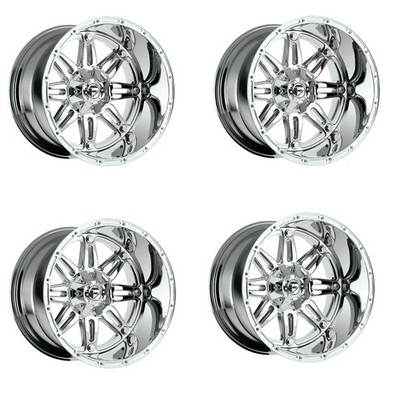 Set 4 18'' Fuel D530 Hostage 18x9 6x135 6x5.5 20mm Wheels Chrome Plated Rims