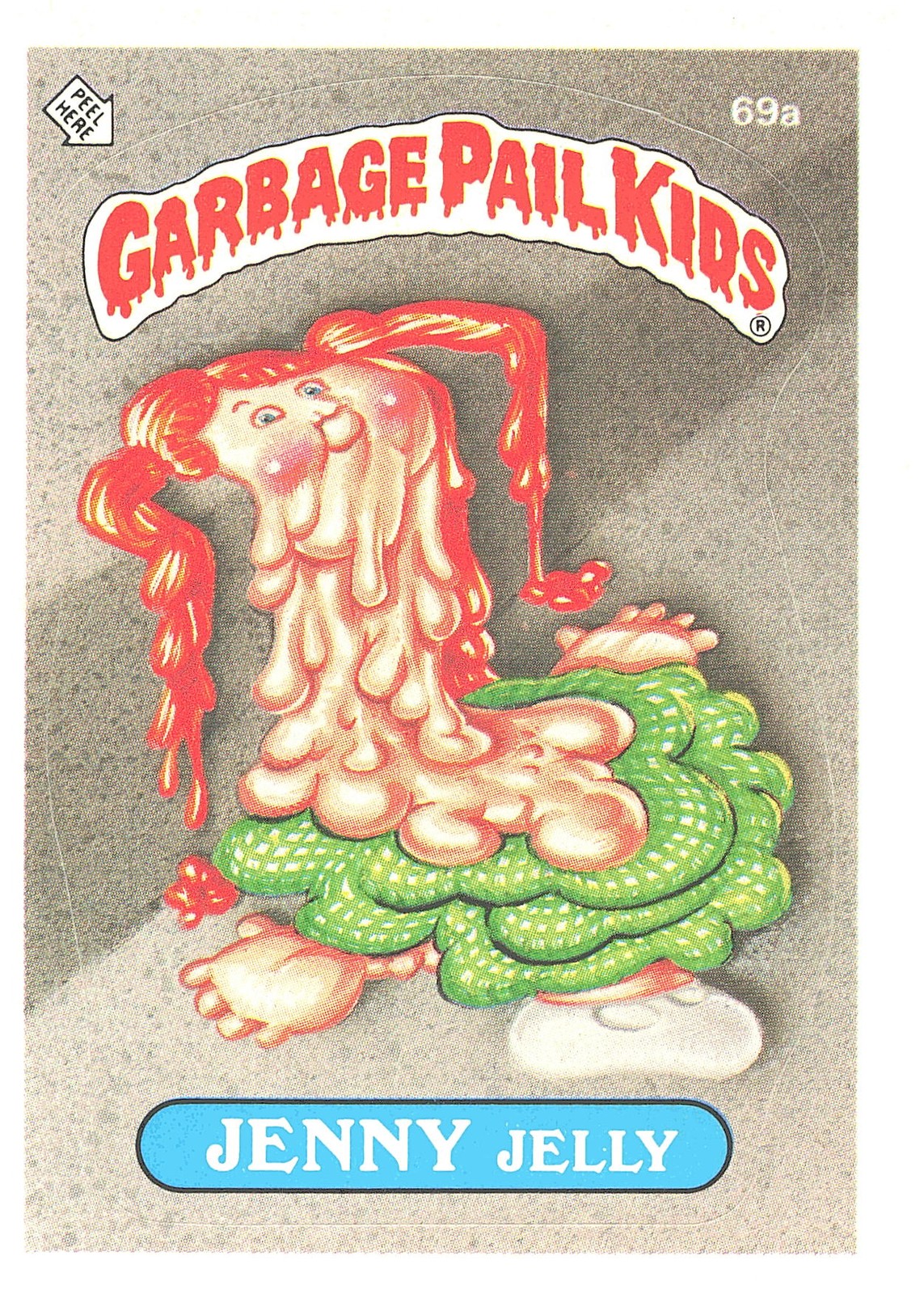 1985 Topps Garbage Pail Kids Series 2 #69a Jenny Jelly