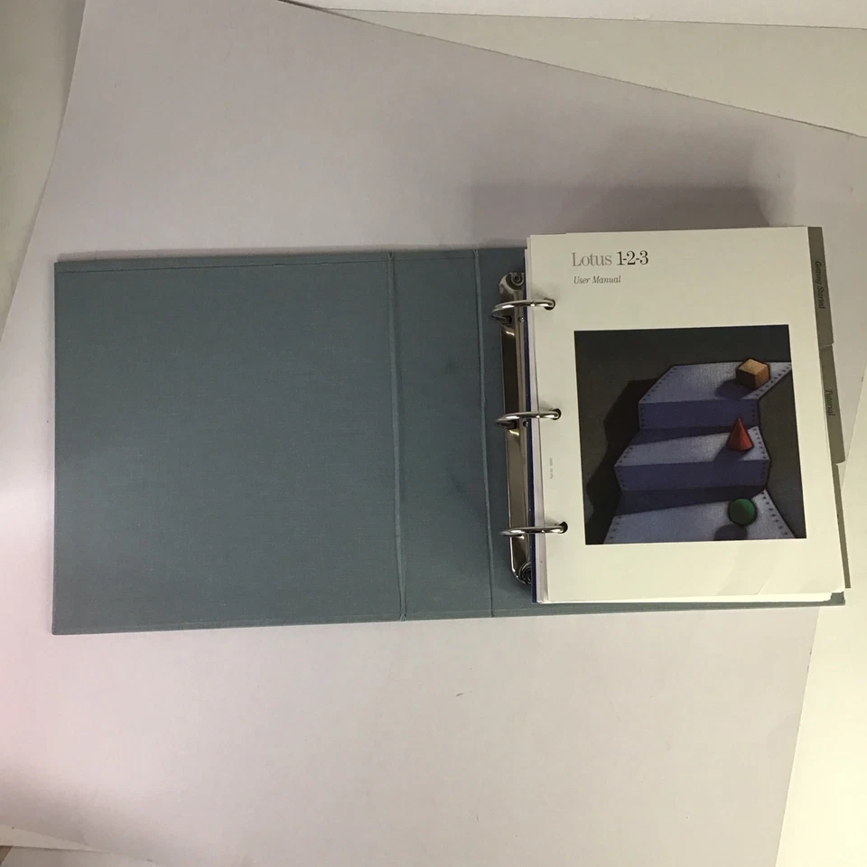 Disquetes vintage LOTUS 123 Software V2.01 5,25", manuales y estuche deslizante-fotos Foto 3 de 4
