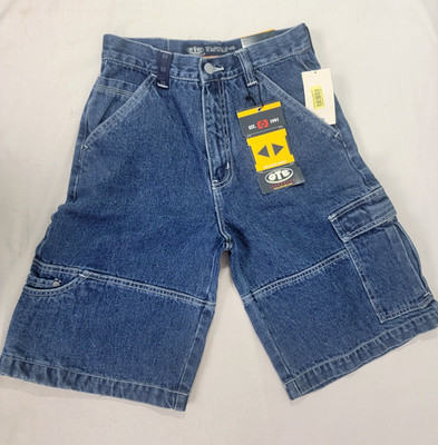 OTB One Tough Brand Boy's Blue Denim Jean Shorts Cargo Size 12 New NOS