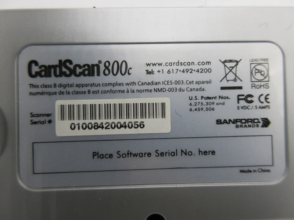 Dymo CardScan 800c Silver USB 2.0 Business Card Scanner - Image 2 of 2