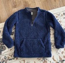 NEW Boys Carter  s Navy Fleece Sherpa Half Zip Pullover Size 10  Kids Pull Over