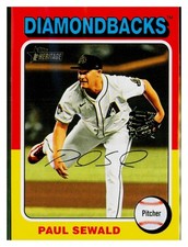 2024 Topps Heritage #524 Paul Sewald : Card number centered