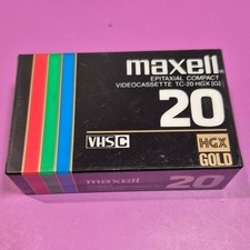 Maxell TC-20 HGX Gold VHS-C Compact Videocassette Tape New Sealed Made in Japan
