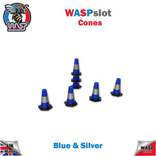 Sicurezza Coni Blu E Argento 15mm 20 Confezione Pista Lato Scenario 1:3 2 Scala