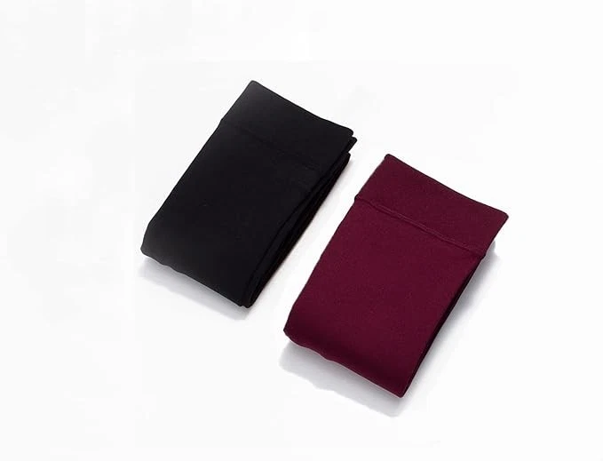 Meia-calça feminina Sofie's forrada termicamente -| PACOTE COM 2 FEMININAS | MÉDIA | BORDÔ/PRETO - Imagem 4 de 4