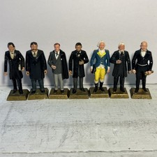 Lot of x7 Vintage Marx 1960's Set of United States US Presidents Mini Figures
