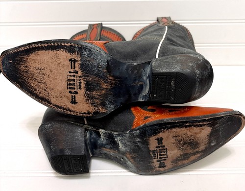 Bottes de cowboy noires CORRAL Oklahoma State Cowboys OSU University pour femme taille 7 M - Photo 13/13