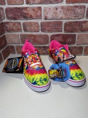 Heelys Pro 20 Tie Dye Rainbow Skate Shoes Sneakers Adult Women 9,Men s 8 Roller