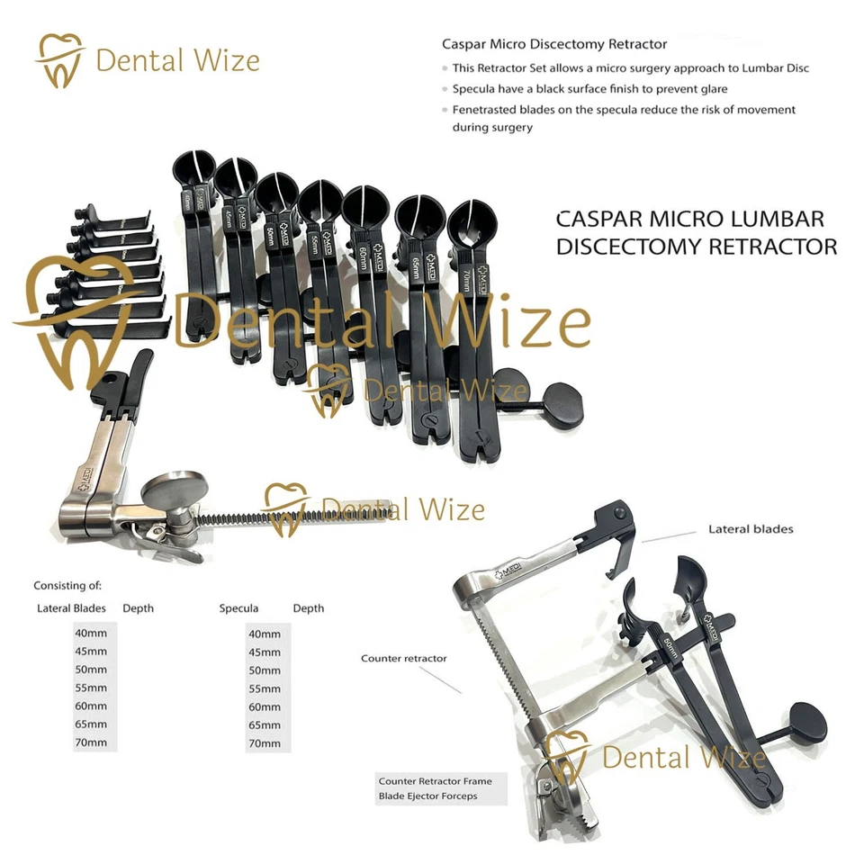 Juego de retractores de discectomía micro lumbar Caspar instrumentos quirúrgicos de columna Foto 2 de 3