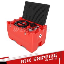 50 Gallon Portable Tank 8GPM 12V Electric Fuel Transfer Pump  Automaticb Nozzle