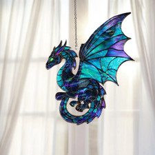 Gothic Dragon Acrylic Suncatcher Fantasy Window Hanging Home Decor Gift