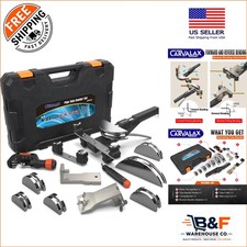 Professional 90° Ratcheting Pipe Tube Bender Set with Reverse Adapters - 7 Heads