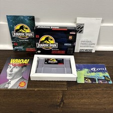 Jurassic Park SNES (Super Nintendo Entertainment System, 1993) Complete in Box