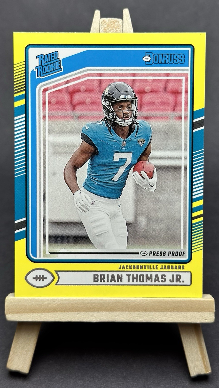 2024 Panini Donruss - Rated Rookie Brian Thomas Jr. #313 Press Proof Yellow (RC)