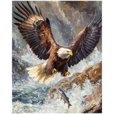 Eagle Paint by Numbers Kit for Adults, Eagle Paint by Number for Adults, Acrylic