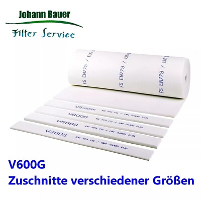 Deckenfilter Filtermatte V600G M5 Zuschnitte ISO ePM10 50 Lackierkabine Lack