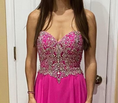 gloria formal glitter long dress Glitter A Line Long Formal Prom Gown main image 1