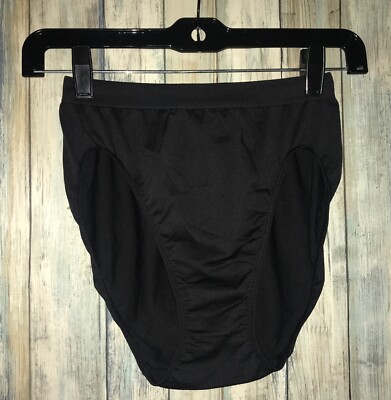 Barely There Black Perfect Panties Size 8/9 High Cut Leg Microfiber Stretch New