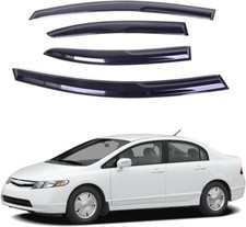 For 2006-2011 Honda Civic Sedan JDM Mugen Style Window Visors Vent Rain Guards*