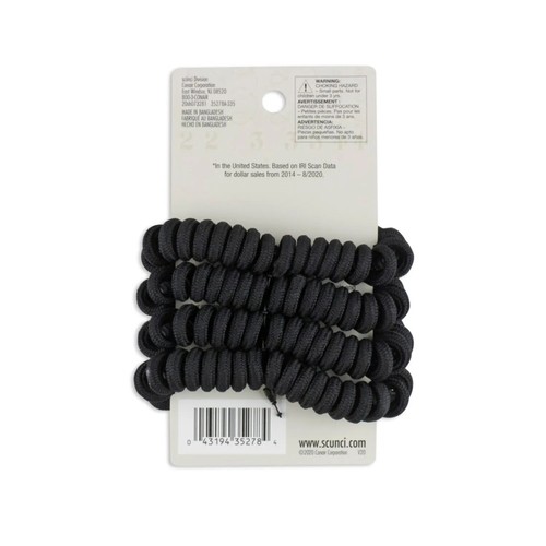Scunci The Curl Collective Coily Hair Elastics, Black, 4-Pieces - Picture 3 of 3