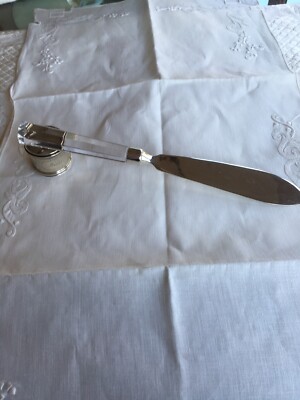 Ensemble de 2 couteaux à gâteau de mariage avec manche en métal et pierres de cristal pour mariage, anniversaire, banquets et cadeaux pour mariée et marié