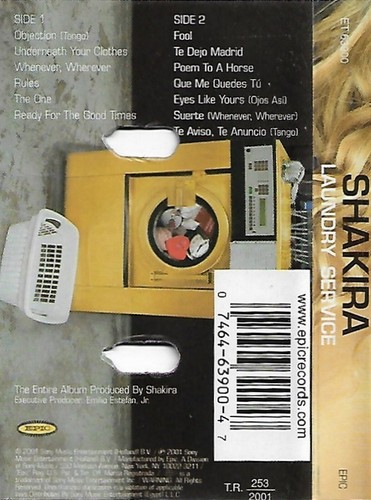 Shakira Laundry Service CASSETTE ALBUM Electronic Egypt! Latin Pop - Picture 3 of 14
