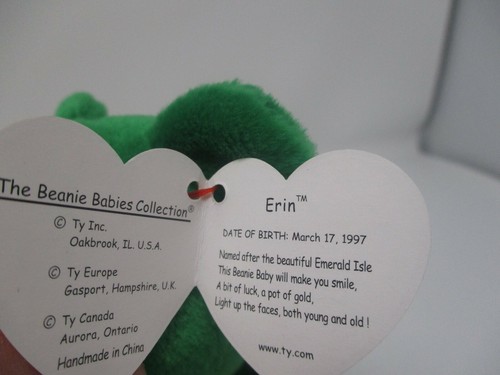 Ty Beanie Baby Erin the Bear With Tag 1997 - Picture 4 of 10