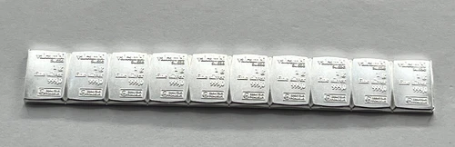 10 x 1 Grams SILVER  999 PURE Valcambi Combibar Swiss Bullion