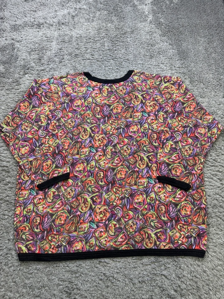 Sudadera De Colección Moda International Forelli Mujer 3X/4X Psicodélica AOP Cuello Redondo Foto 2 de 4