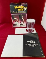 Magic Act 3 COIN GLASS VANISH Vintage Magic Trick Original Box Reiss 1975