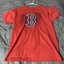 Men's Medium Boston Red Sox MLB Logo Short Sleeve Genuine Merchandise Shirt