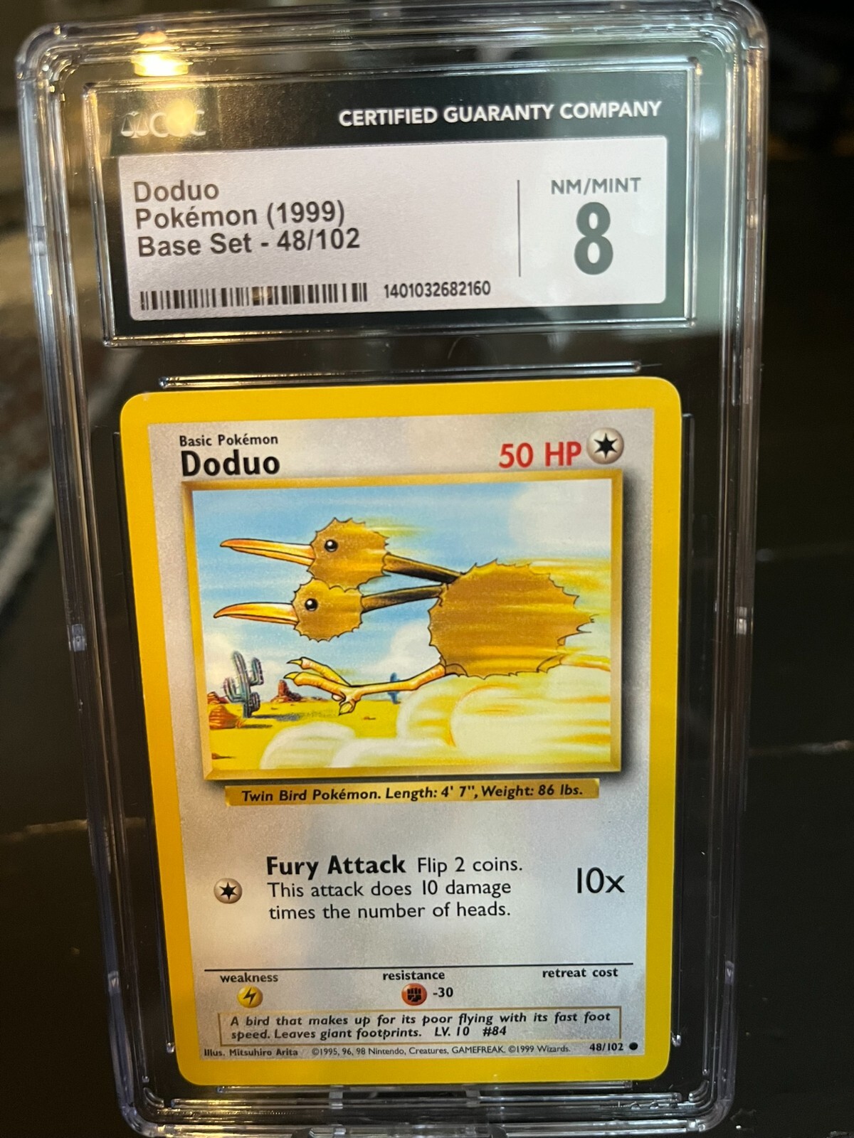 CGC 8 NM/Mint Doduo Base Set 1999 48/102 Pokemon Card Graded