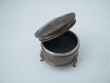 Birmingham 1925 Sterling Silver Silk Lined  Jewellery / Trinket Box