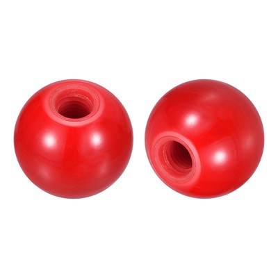 4Pcs M16 Phenolic Thread 50mm Dia Threaded Ball Knobs for Machine Handle, Red