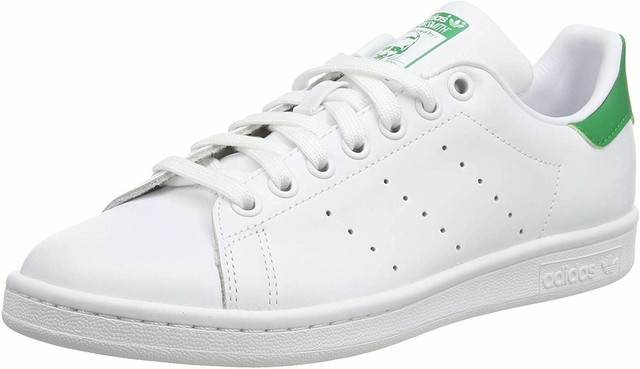 adidas white and green tennis shoes