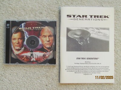 Star Trek - Generations - PC Videospiel von 1997 - 2x CD ROMs + Handbuch - TOP
