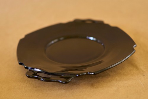 L.E. Smith Mt Pleasant Black Amethyst Mayonnaise Underplate 1930s Vintage Glass - Picture 7 of 22