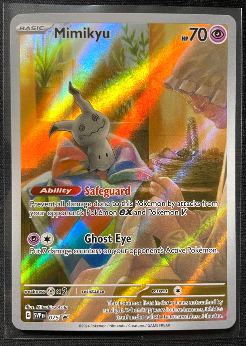 Mimikyu Paldean Fates Promo SVP EN 075 ETB Pokemon Card TCG 2024