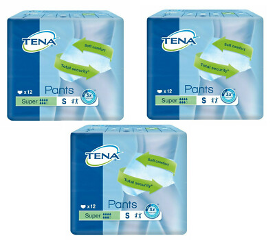 Case Saver 3er Pack Tena Pants Super Small 36 Pull On Unterhosen Inkontinenzhilfe