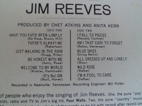 JIM REEVES LP's 12" Albums Listed All Play-Tested 12" LP Vinyl Records - Picture 67 of 130