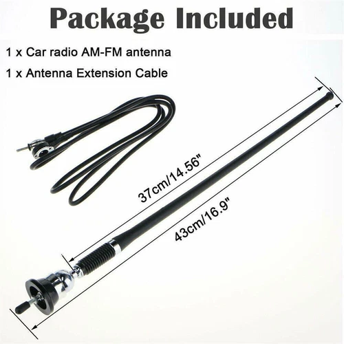 16" Universal Mount Swivel Base Car Radio AM/FM Amplified Signal Aerial Antenna - Picture 10 of 12