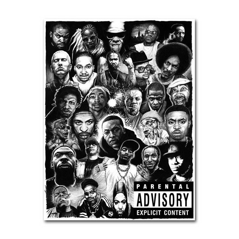 80671 Rap Gods (Rapper Collage) Wall Print Poster US