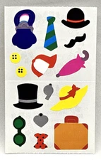 Vintage 1983 Mrs. Grossman's Stickers ACCESSORIES Hats Ties Umbrella Purse +More